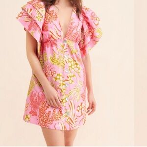 FARM Rio Lobster Pink Mini Dress